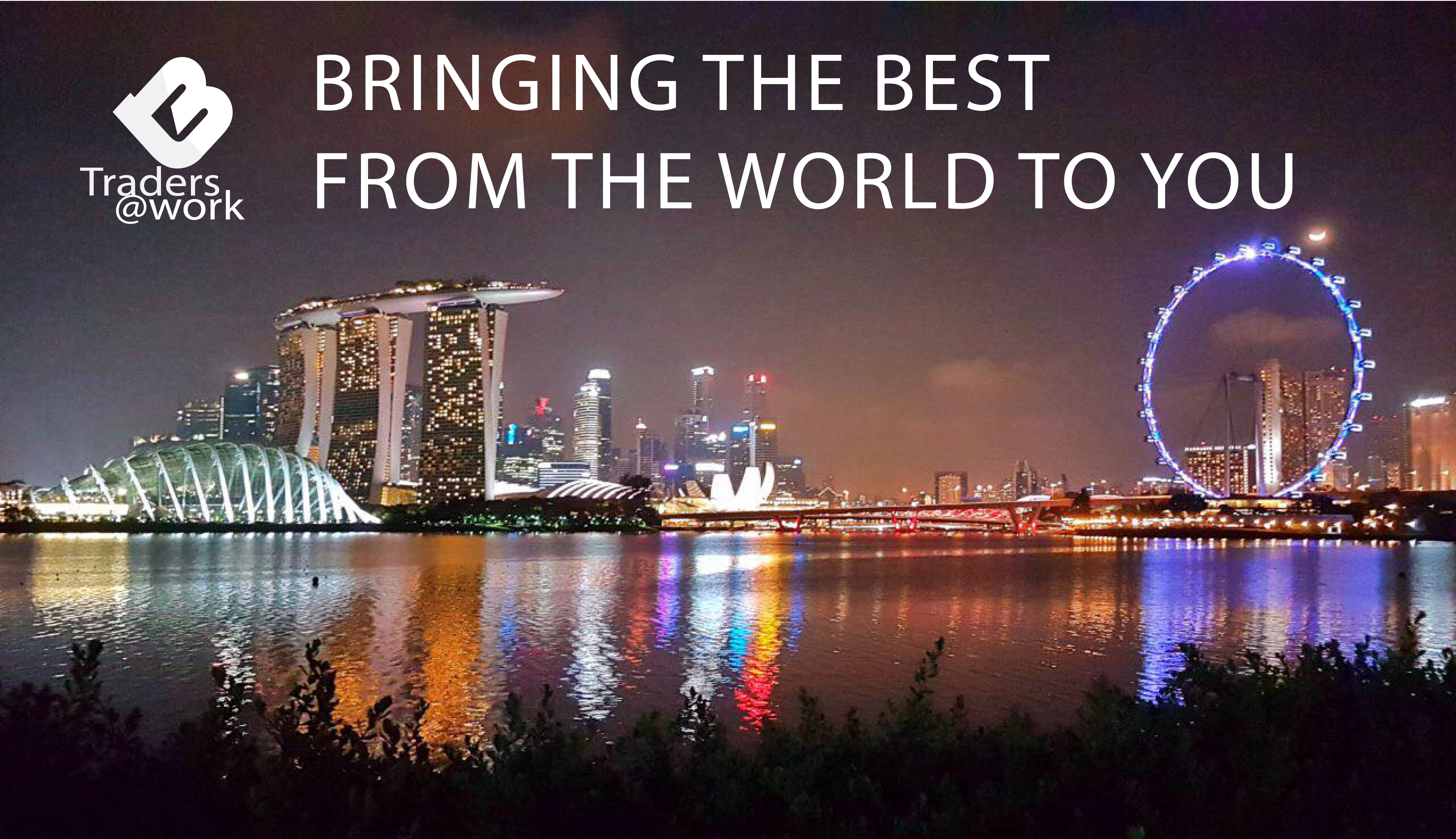 Singapore night skyline